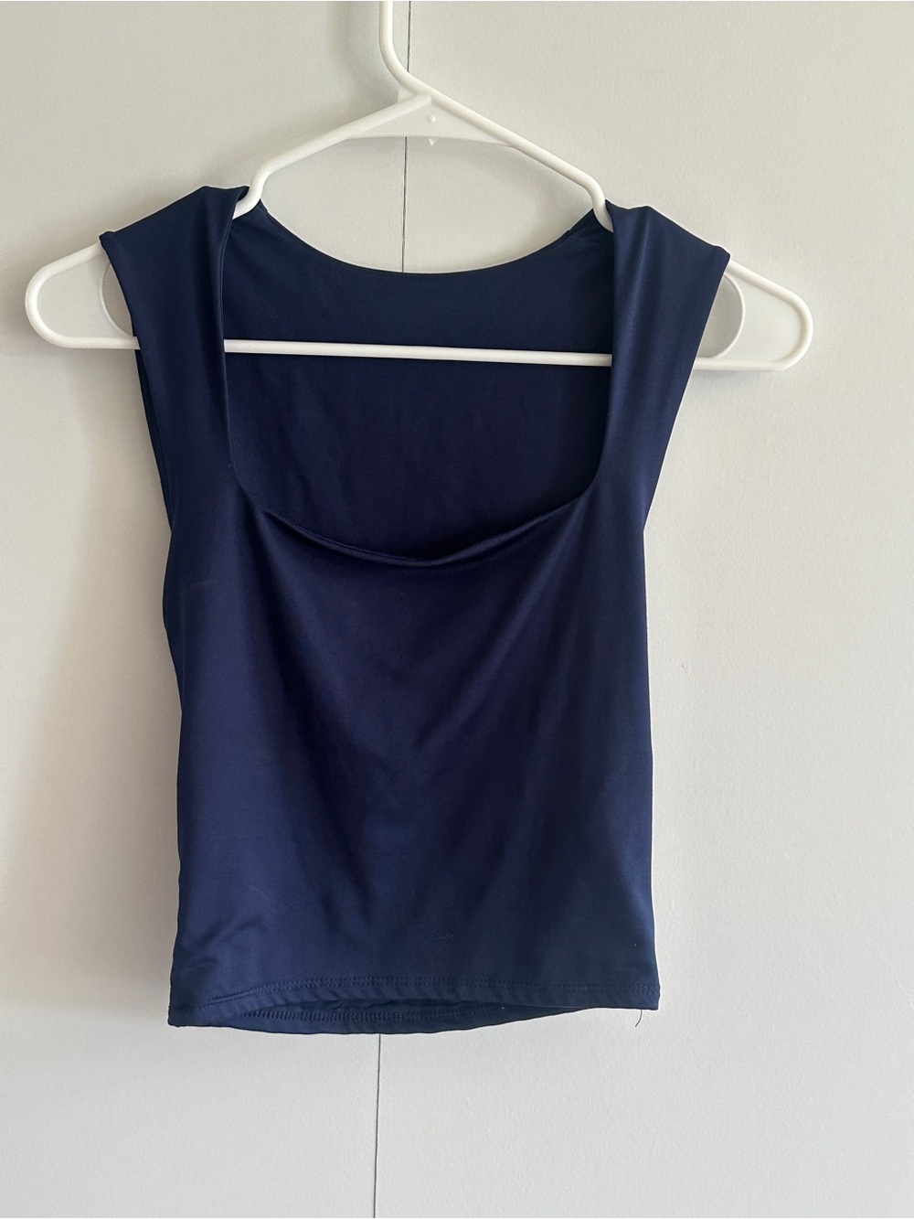 Navy Square Neck Tank